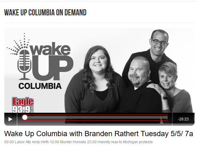 wake up columbia